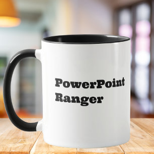 Caneca PowerPoint Ranger, Coworker Engraçado Citação