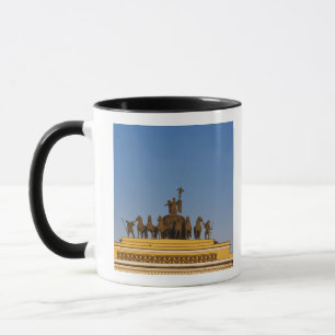 Caneca Praça Dvortsovaya, Arco Triunfal, pôr do sol
