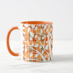 Caneca Praças de outono e folhas