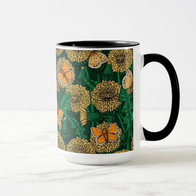 Caneca Prado de Dandelion em verde escuro (Direita)