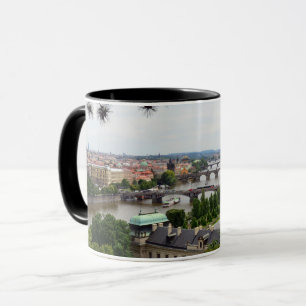 Caneca Praga Bridges Panorama, rio Vltava, Tchecia