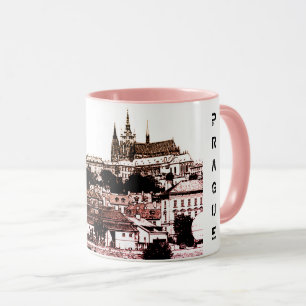 Caneca Praga, Cidade Histórica, Castelo & Flag - Tcheco