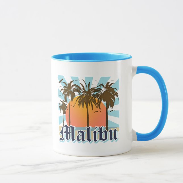 Caneca Praia Califórnia CA de Malibu (Direita)