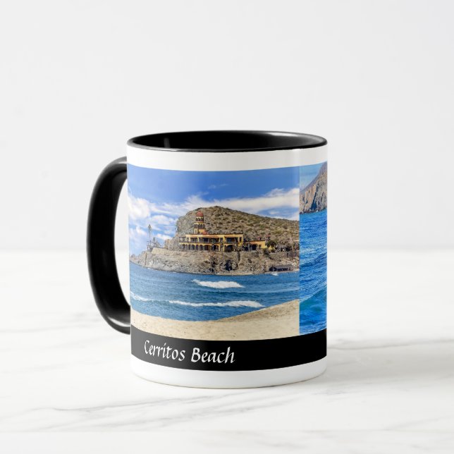 Caneca Praia de Cerritos, México - Café de Designer (Frente Esquerda)