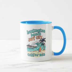 Caneca Praia de Huntington Beach Califórnia Onda de Surfi