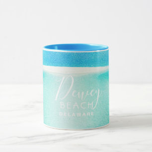 Caneca Praia Sparkling de Dewey do oceano da areia do