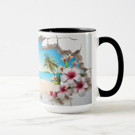 Caneca Praia Tropical do Paraíso - Mug 3D