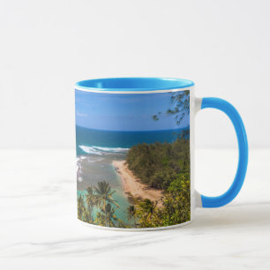 Caneca Praia Tunnels vista da Trilha Kalalau