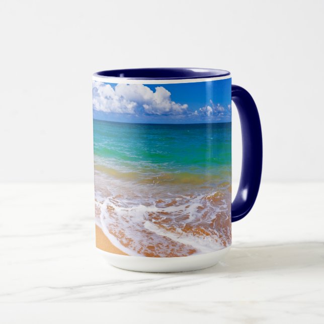 Caneca Praia Vazia E Águas Azuis (Frente Esquerda)
