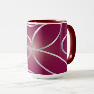 Caneca Prata com magenta