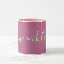 Caneca Prata Sparkle Rosa