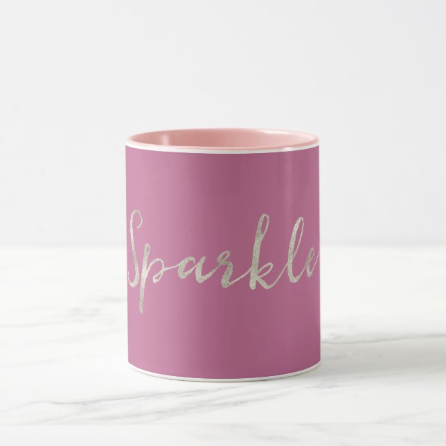 Caneca Prata Sparkle Rosa (Centro)