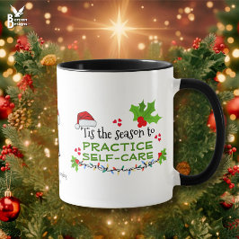 Caneca PRÁTICA DO Monograma de Natal "AUTOCUIDADOS"