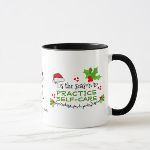 Caneca PRÁTICA DO Monograma de Natal "AUTOCUIDADOS"