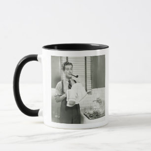 Caneca Pratos de lavagem do homem