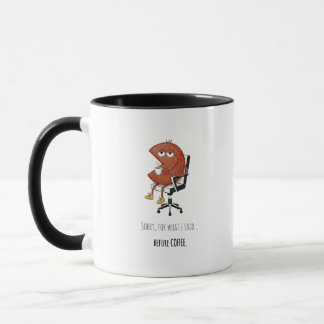 Caneca Pre-Coffee Warning Funny Office Desk Mug