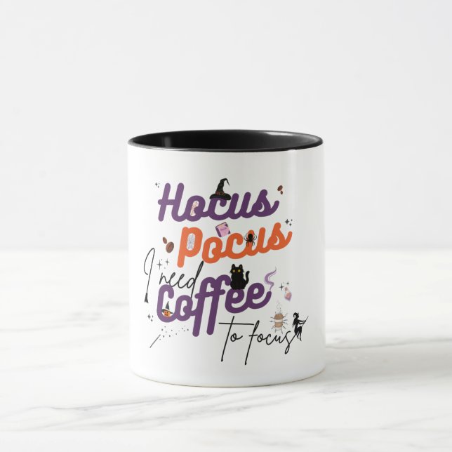 Caneca Preciso de café para focar no Pocus I (Centro)