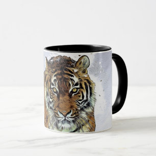 Caneca Predador de Tigre Siberiano Carnivore Neve Perigos