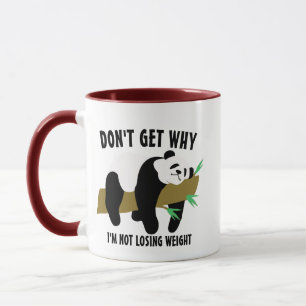 Caneca Preguiçoso Batata Engraçada Panda Ponderação Memór