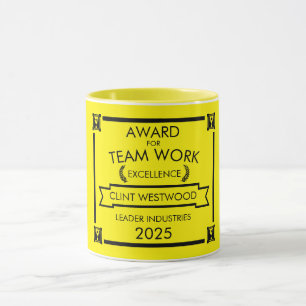 Caneca Prêmio de Trabalho da Equipe do Funcionarios Corpo