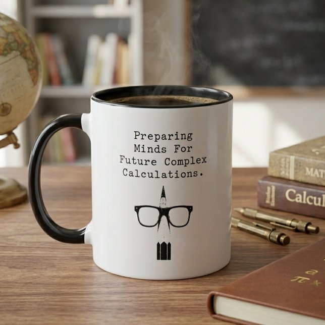 Caneca Preparando Mentes para Cálculos Complexos Futuros (Criador carregado)