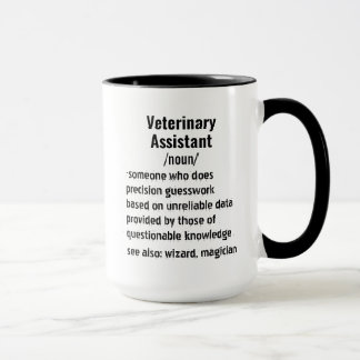 Caneca Prescrições do assistente veterinário engraçado