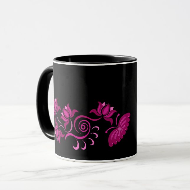 CANECA PRESENÇA DE AMOR ANIVERSÁRIO PROMOÇÃO MÃE  (Frente Esquerda)