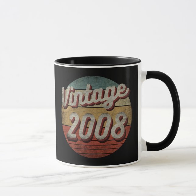 CANECA PRESENÇA DE ANIVERSÁRIO DE 2008 PARA HOMENS E MULH (Direita)