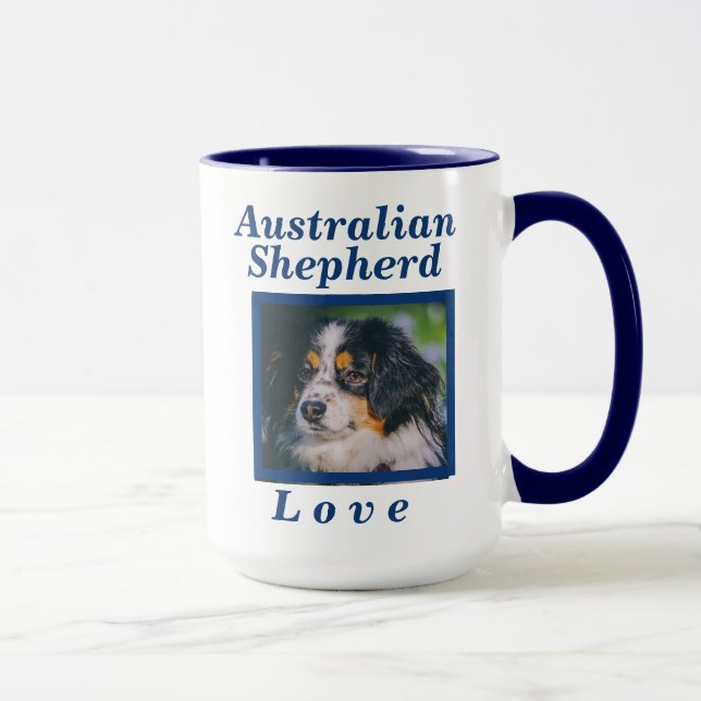Caneca Presente australiano do cão do amor do pastor para (Direita)