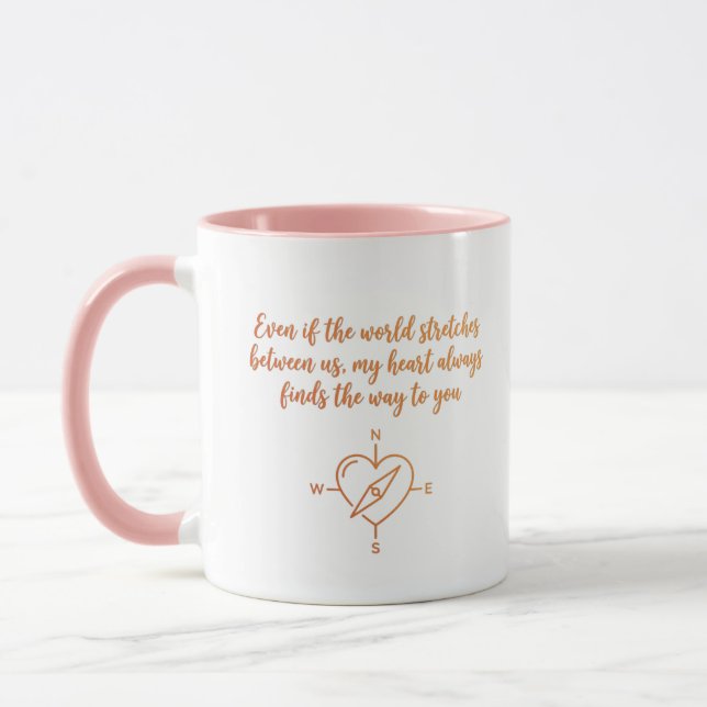 Caneca Presente Bússola do Coração para Relacionamento à  (Esquerda)