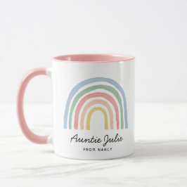 Caneca Presente da família de raparigas arco-íris de cor-