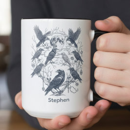 Caneca Presente de Academia Sombria Lua Crânio de Corvo G
