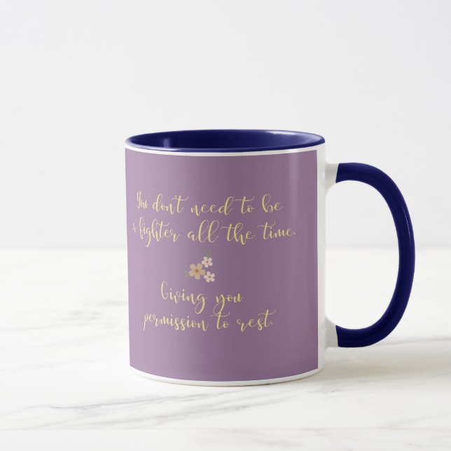 Caneca Presente de Afirmação de Auto Cuidado Personalizad (Direita)
