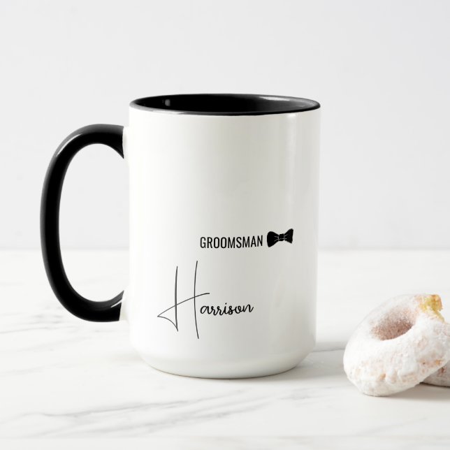 Caneca Presente de Agradecimento ao Padrinho com Letra El (Com Donut)