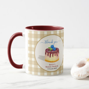 Caneca Presente de Agradecimento Bege Marrom Bolo Fofo Ch