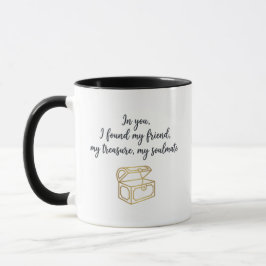 Caneca Presente de Alma Gêmea de Ouro para Casais