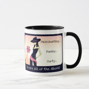 Caneca Presente de aniversário de 40 anos Funky barato da