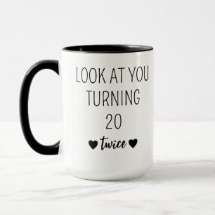Caneca Presente de aniversário de 40 anos para Mulheres,