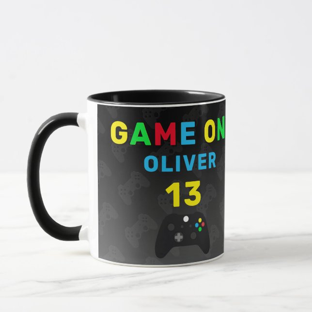 Caneca Presente de Aniversário de Controle de Vídeo Game  (Esquerda)