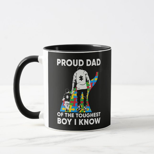 Caneca Presente de aniversário de quebra-cabeça do pai pa (Esquerda)