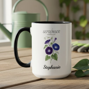Caneca Presente de Aniversário de Setembro Flor de Nascim