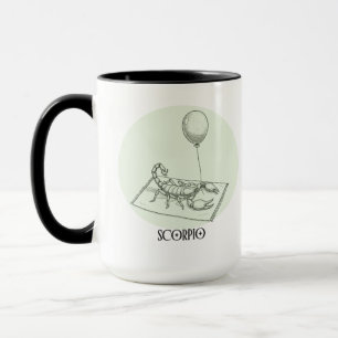 Caneca Presente de Aniversário do Zodíaco Escorpião Discr