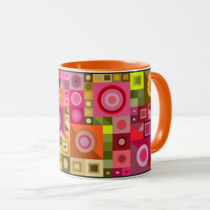 Caneca Presente de aniversário gráfico criativo colorido