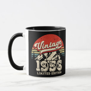 Caneca Presente de Aniversário Retro 1956 Vintage 70º Ani
