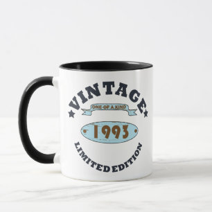 Caneca Presente de aniversário vintage nascido em 1993