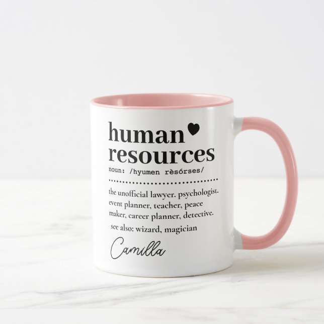 Caneca Presente de Apreciação de HR, Definição de Recurso (Direita)