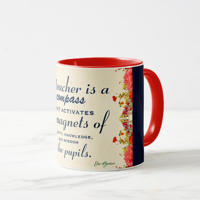 Caneca Presente de Apreciação do Professor Um Professor é (Frente Esquerda)