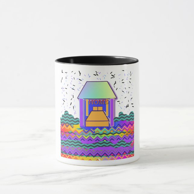 Caneca Presente de Aquecimento da Casa Bebida Logo HOME (Centro)