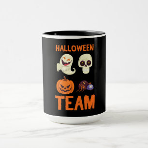 Caneca Presente de aranha Equipe de Halloween Pumpkin G
