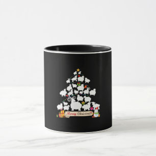 Caneca Presente de árvore de Natal de ovelha Presentes